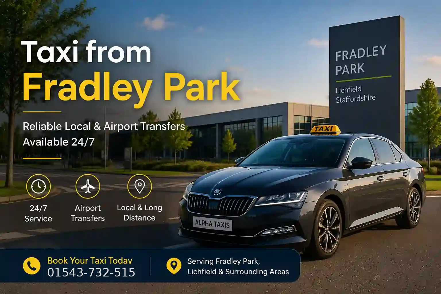 Taxi from Fradley Park